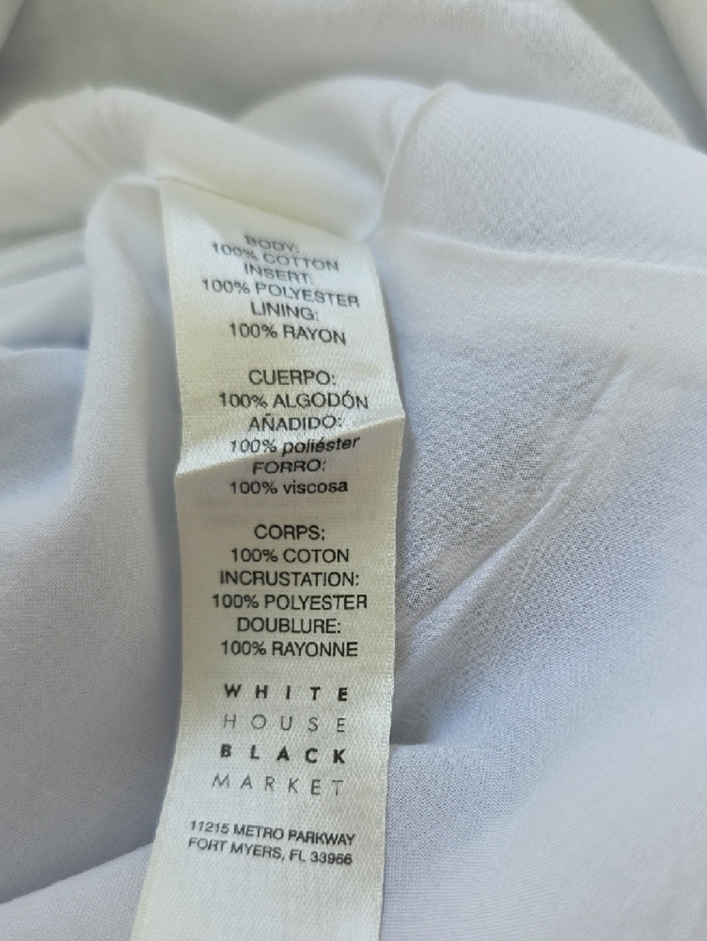 White House Black Market Light Blue A-Line Mini Skirt with Lace Trim. Size 14 - Picture 9 of 9